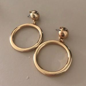 Gold Baublebar Hoop Earrings
